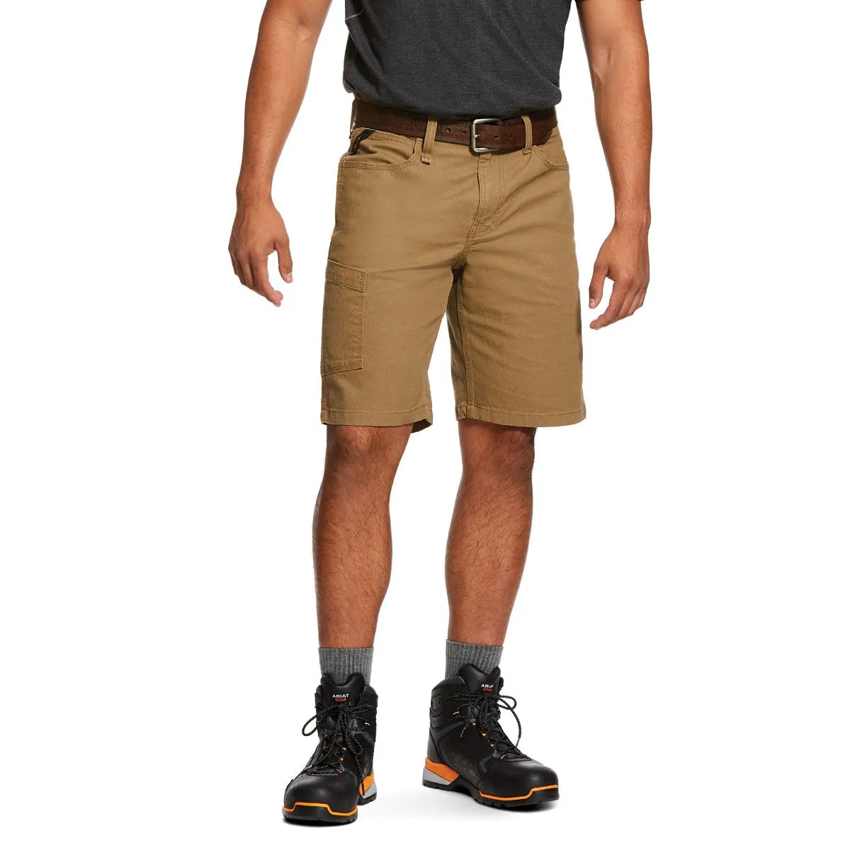 Ariat Field Khaki Rebar Relaxed Made Tough Durastretch  Men's Short 10030265