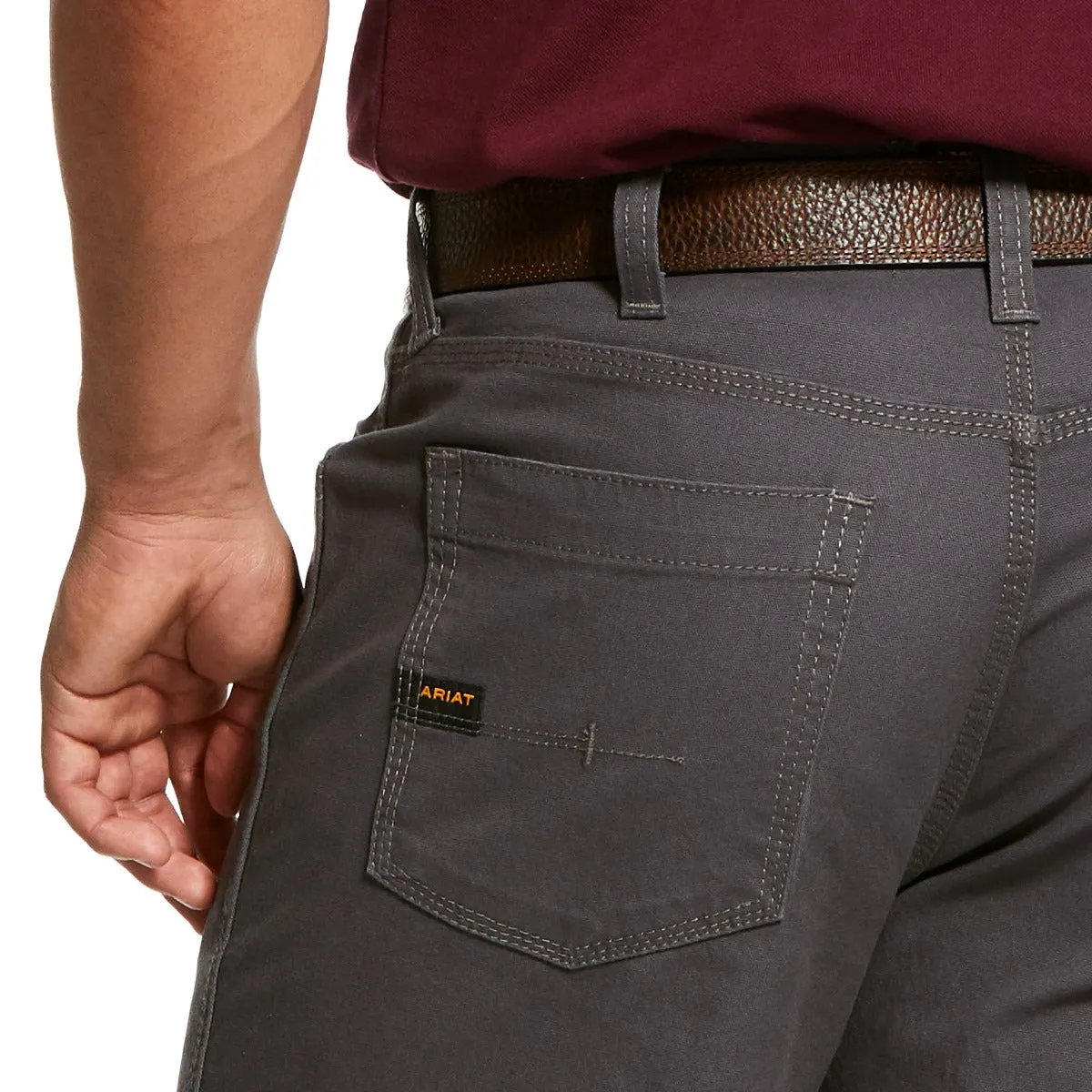Ariat Rebar Gray Rebar Relaxed Made Tough Durastrech Men's Short 10030271