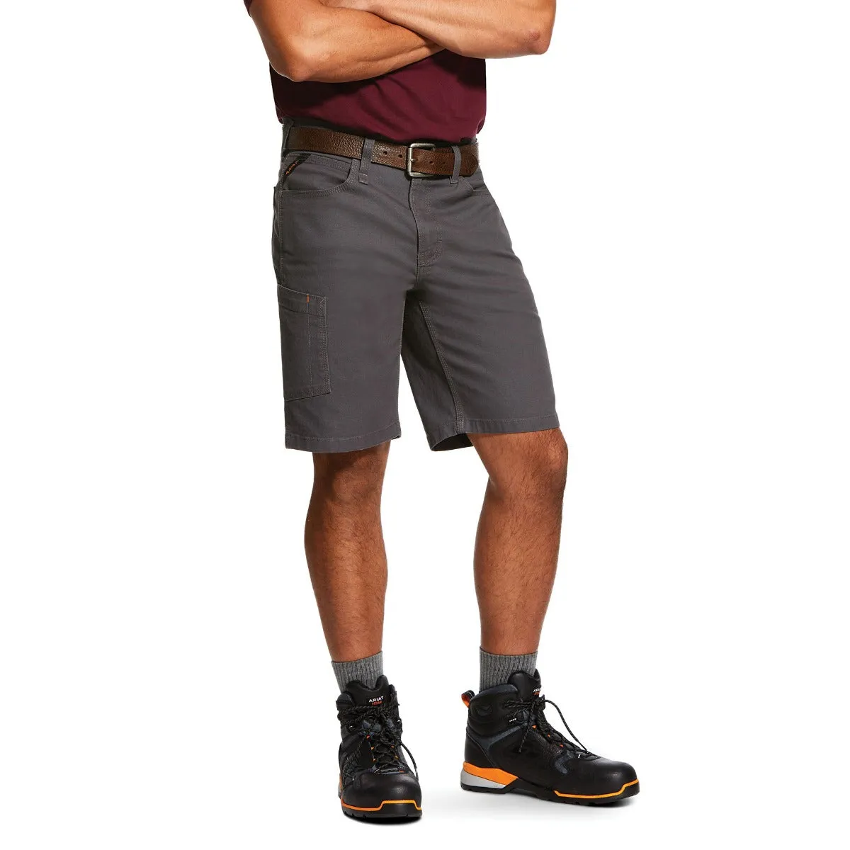 Ariat Rebar Gray Rebar Relaxed Made Tough Durastrech Men's Short 10030271
