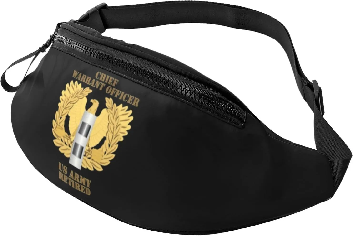 Army Retired Chief Warrant Officer Emblem Cw2 Unisex Leisure Waist Bag Outdoor Sports Running Waist Bag Business Travel Mobile Phone Bag