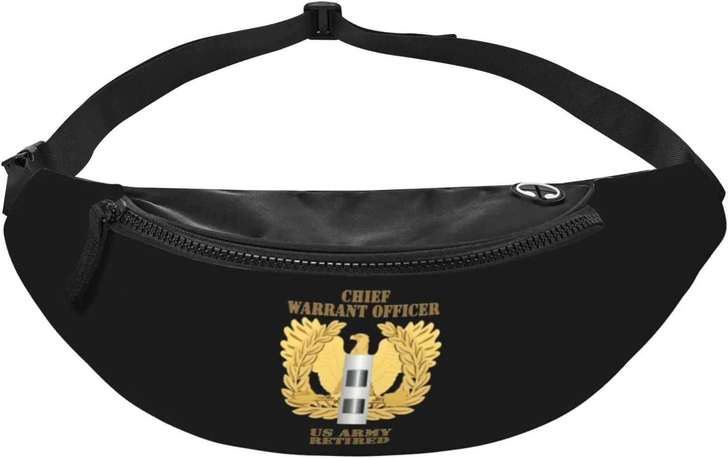 Army Retired Chief Warrant Officer Emblem Cw2 Unisex Leisure Waist Bag Outdoor Sports Running Waist Bag Business Travel Mobile Phone Bag