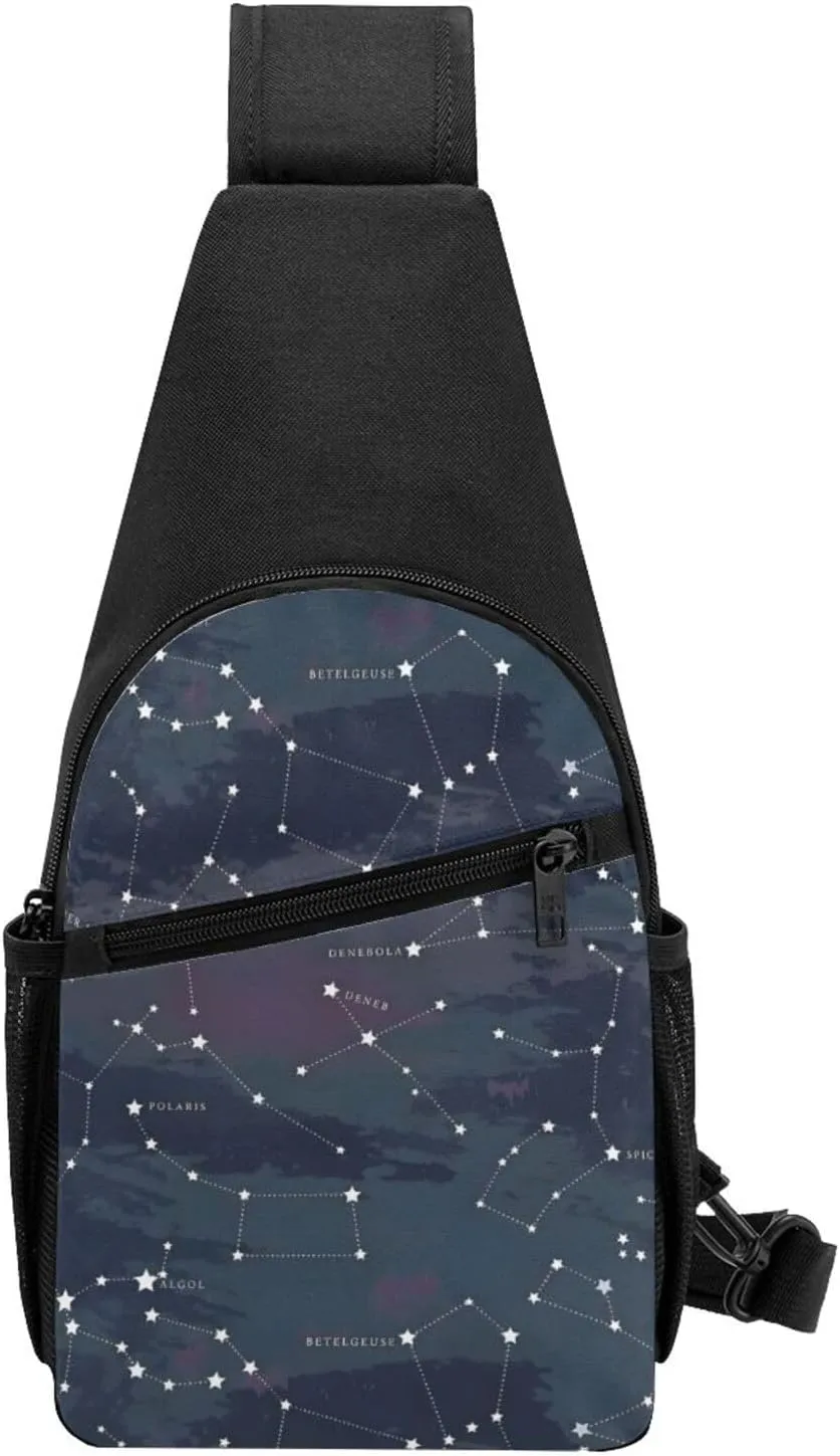 Astronomical Constellation Night Sky Pattern Adjustable Fanny Pack Waist Bag For Travel Sports