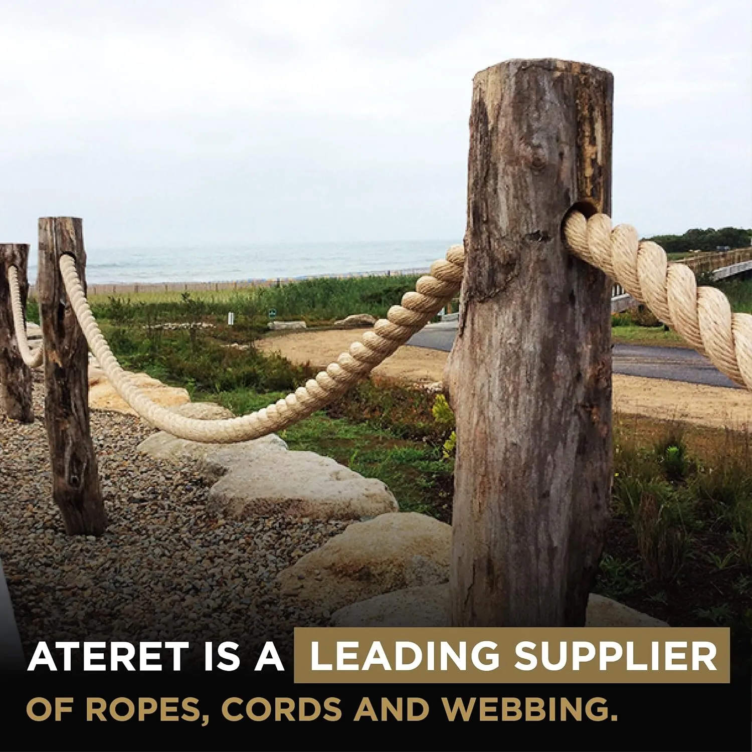 ATERET Twisted ProManila - UnManila Rope I 2 inch x 10 feet I 3 Strand Synthetic Polypropylene Rope I Multipurpose, Lightweight, Weather-Resistant Cord for Decor, Landscaping & DIY Projects