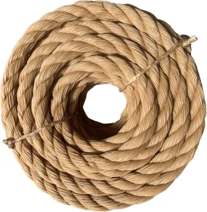 ATERET Twisted ProManila - UnManila Rope I 2 inch x 10 feet I 3 Strand Synthetic Polypropylene Rope I Multipurpose, Lightweight, Weather-Resistant Cord for Decor, Landscaping & DIY Projects