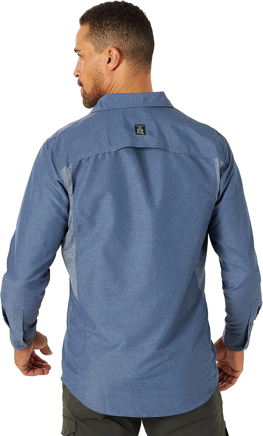 ATG by Wrangler Men's Long Sleeve Mixed Material Shirt