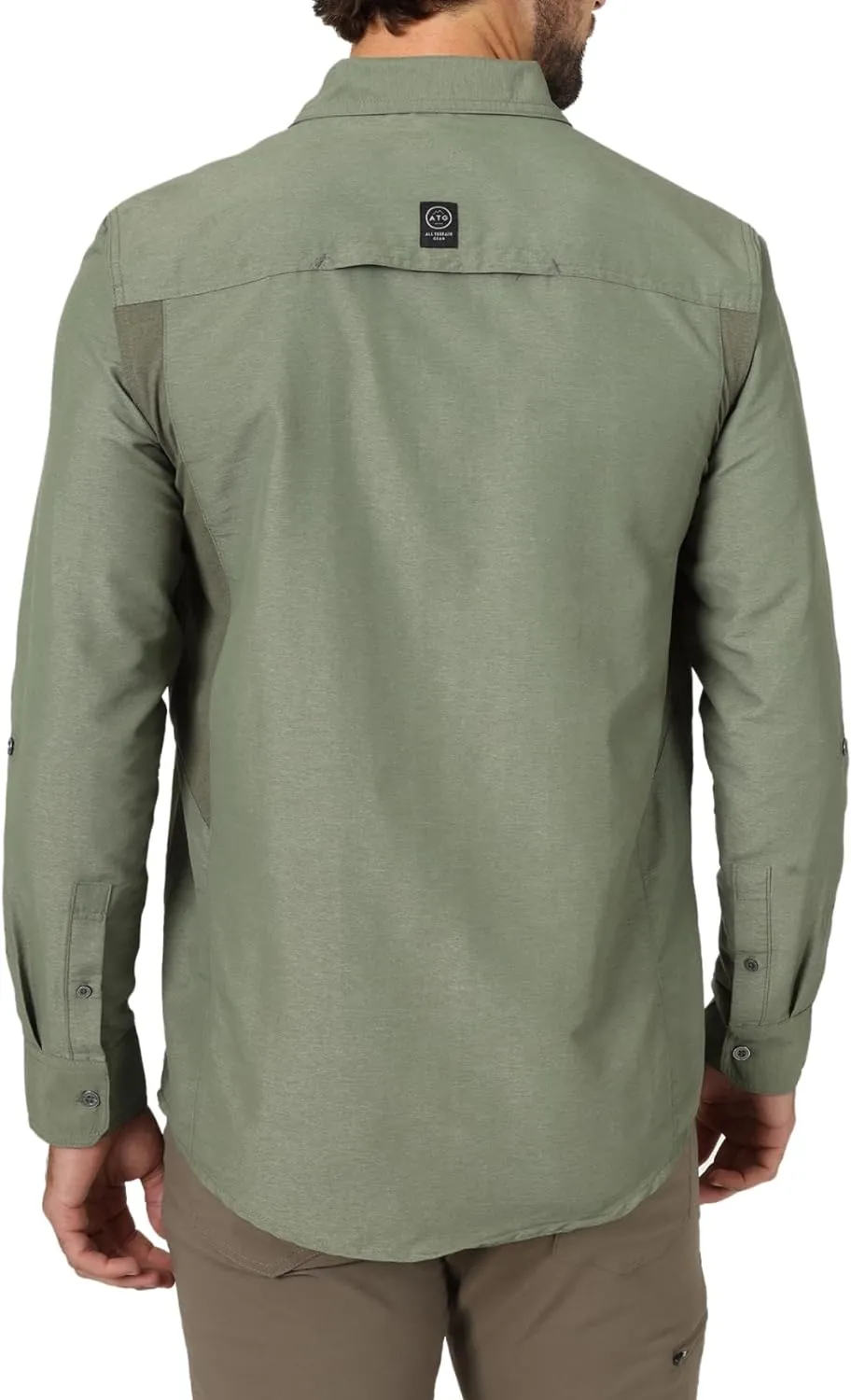 ATG by Wrangler Men's Long Sleeve Mixed Material Shirt