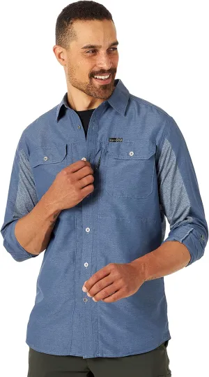 ATG by Wrangler Men's Long Sleeve Mixed Material Shirt