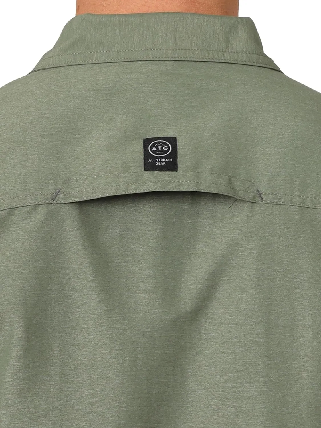 ATG by Wrangler Men's Long Sleeve Mixed Material Shirt
