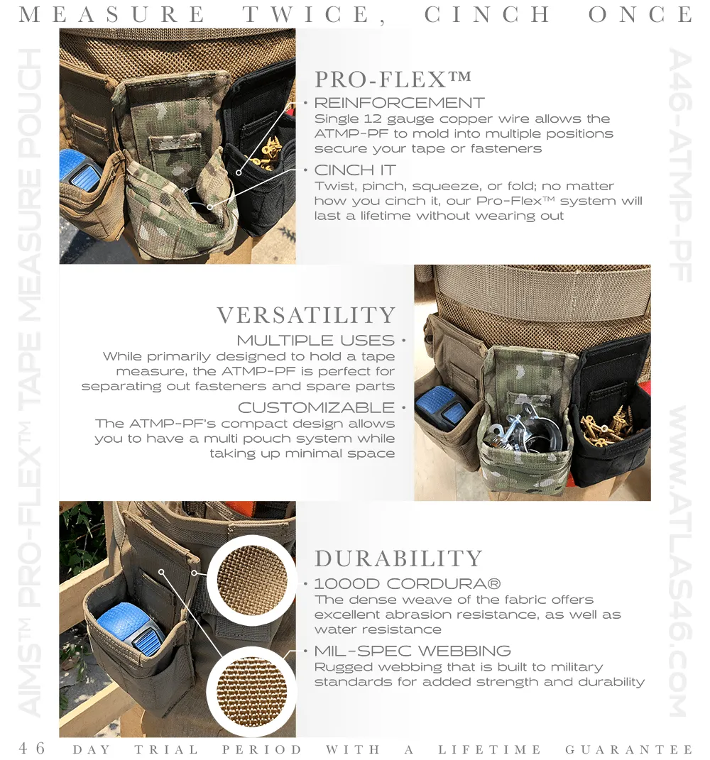 Atlas46 AIMS Pro-Flex Tape Measure Pouch