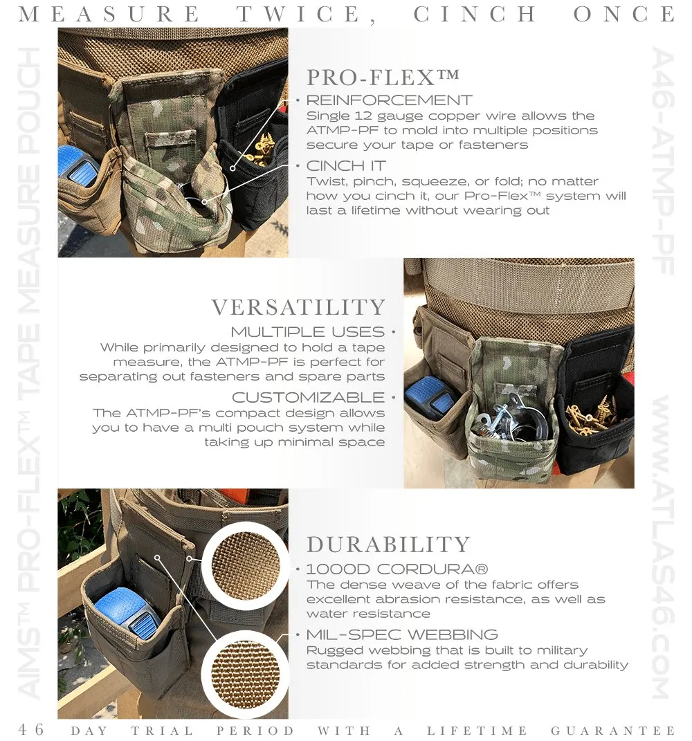 Atlas46 AIMS Pro-Flex Tape Measure Pouch