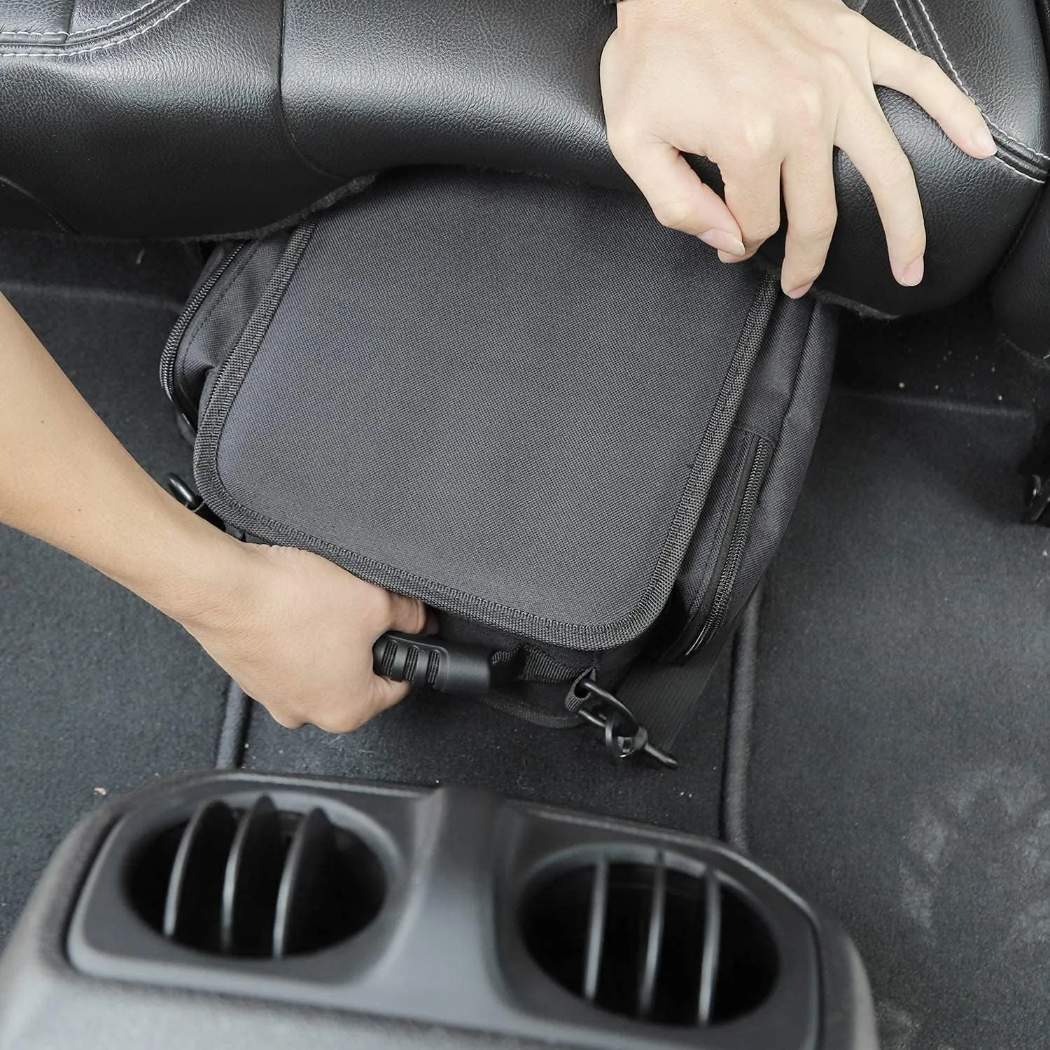 Automobile Universal Tool Bag,Under-seat Tool Bag Trunk Bag Waterproof Oxford Cloth Bag Multi-Function Storage Bag for Cars Pickup Trucks SUV,Black Portable Storage Tool Kits Pocket (Style B)