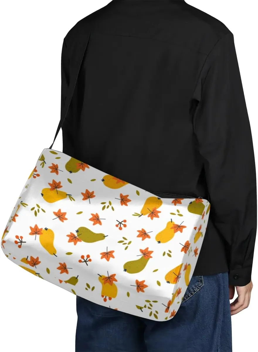 Autumn Pears Small Gym Bag for Men Women Workout Sport Duffle Bag Waterproof Weekender Overnight Bag Lightweight Carry on Tote Bag Crossbody Shoulder Travel Bag for Swim Yoge Dance