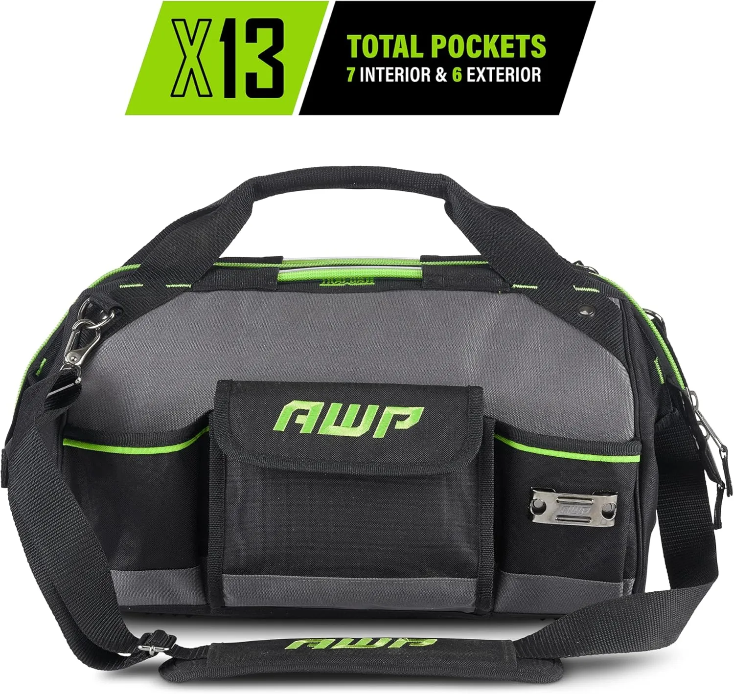 AWP Tool Bags, Premium Tool Bag, Black, Durable Tool Tote, for Professionals and Contractors
