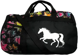 AWST Int'l "Lila" Galloping Horse Duffle Bag- Stars & Hearts