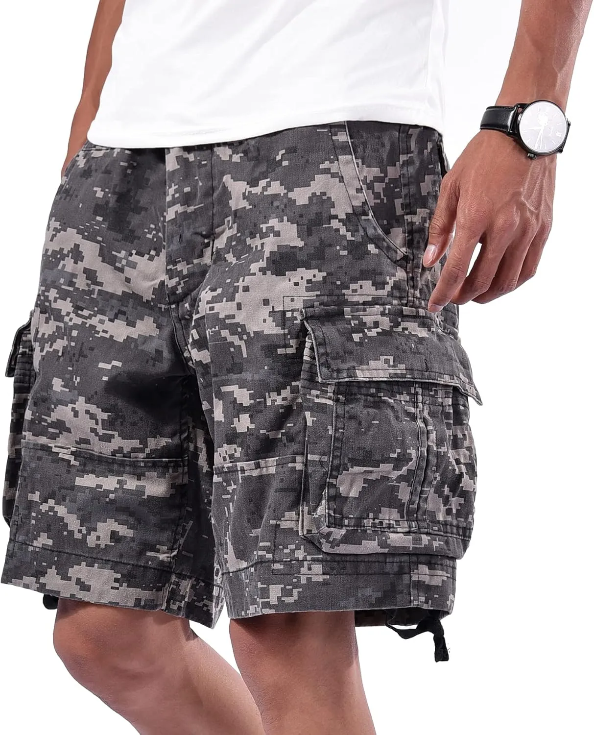 Backbone Mens Army Tactical Military Cargo Shorts Work Fishing Camping Camo Shorts