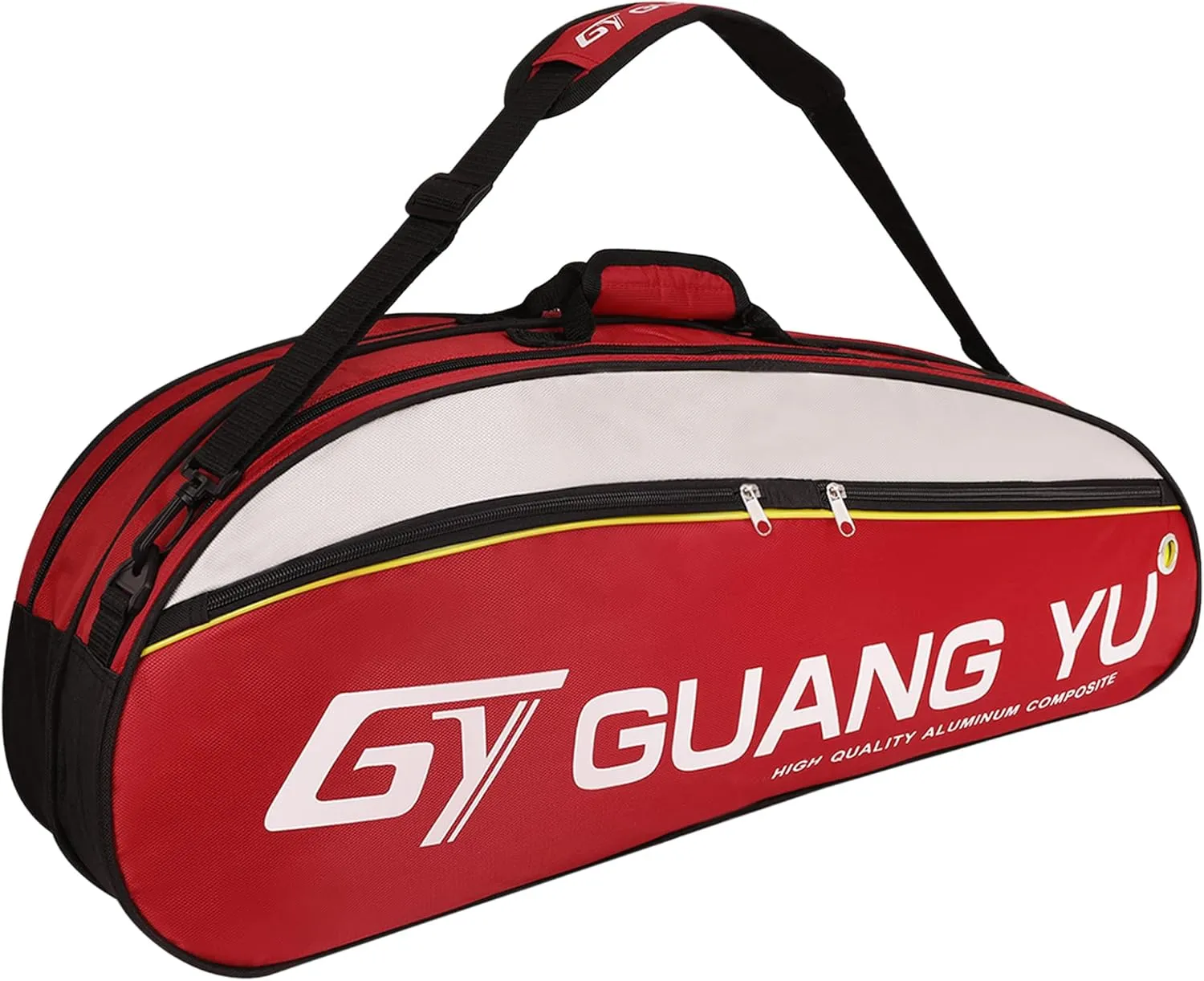 Badminton Bag - Multi-Pockets Tennis Bag Organizer, Cross Body Tennis Badminton Racket Organizer Bag for 6 Racquet, Waterproof and Large Capacity, w/Shoulder Strap