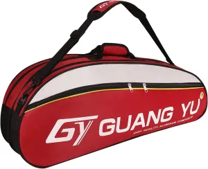 Badminton Bag - Multi-Pockets Tennis Bag Organizer, Cross Body Tennis Badminton Racket Organizer Bag for 6 Racquet, Waterproof and Large Capacity, w/Shoulder Strap