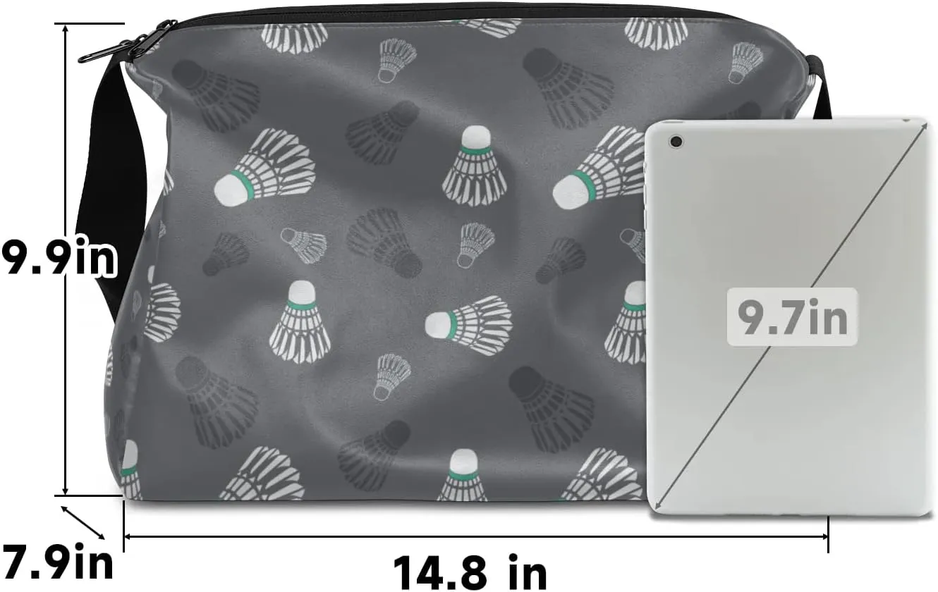 Badminton Printing Small Gym Bag for Men Women Workout Sport Duffle Bag Waterproof Weekender Overnight Bag Lightweight Carry on Tote Bag Crossbody Shoulder Travel Bag for Swim Yoge Dance