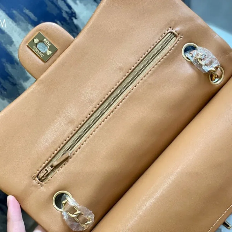 Bag ESMEE - Classic Flap Camel Premium-grade Durable materials Lambskin Double