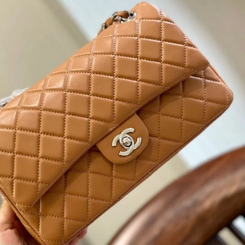Bag ESMEE - Classic Flap Camel Premium-grade Durable materials Lambskin Double