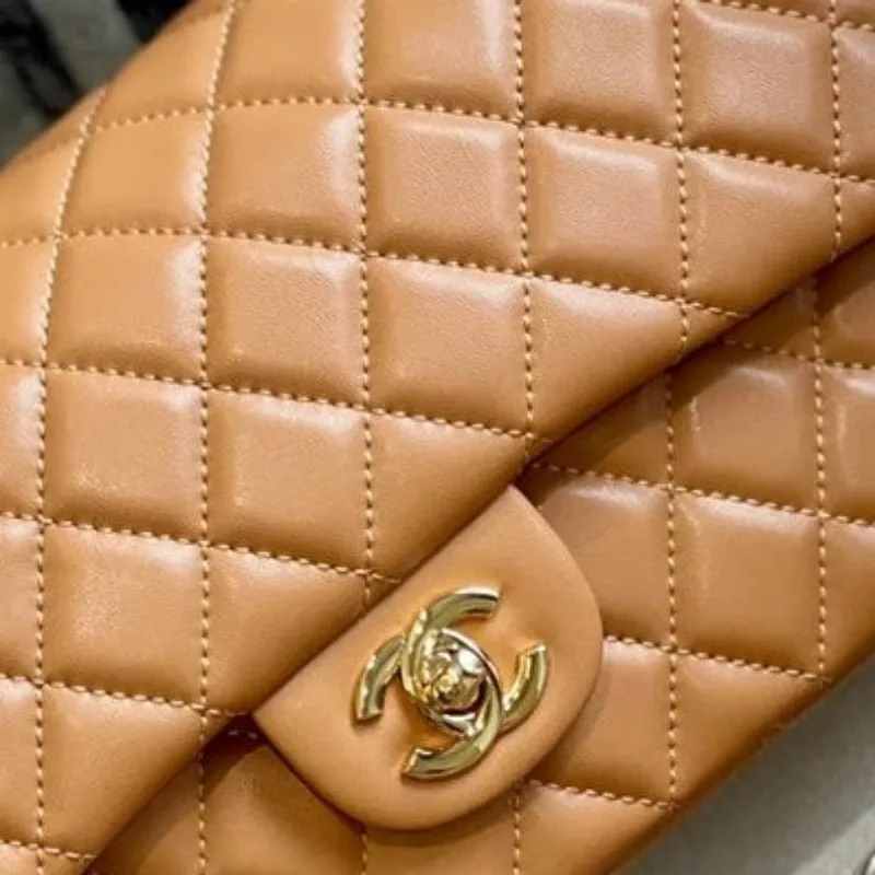 Bag ESMEE - Classic Flap Camel Premium-grade Durable materials Lambskin Double