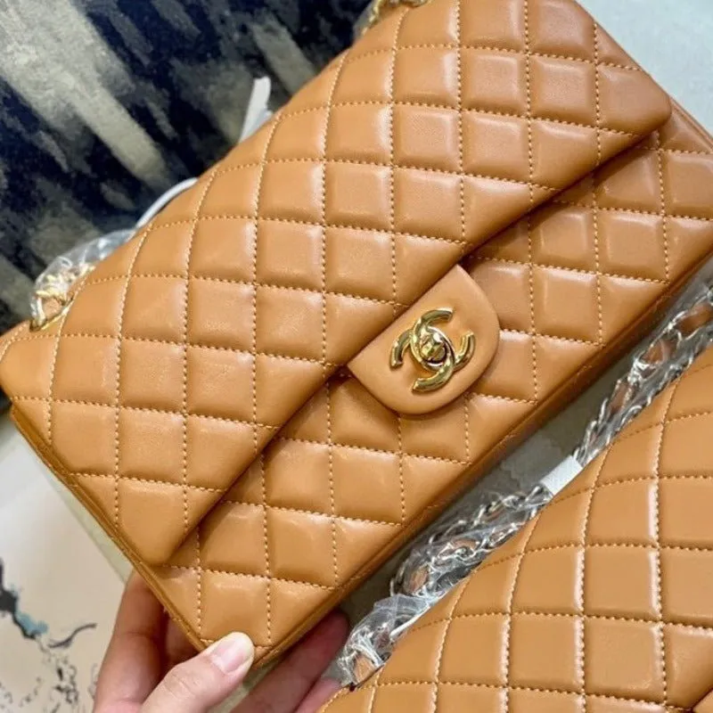 Bag ESMEE - Classic Flap Camel Premium-grade Durable materials Lambskin Double