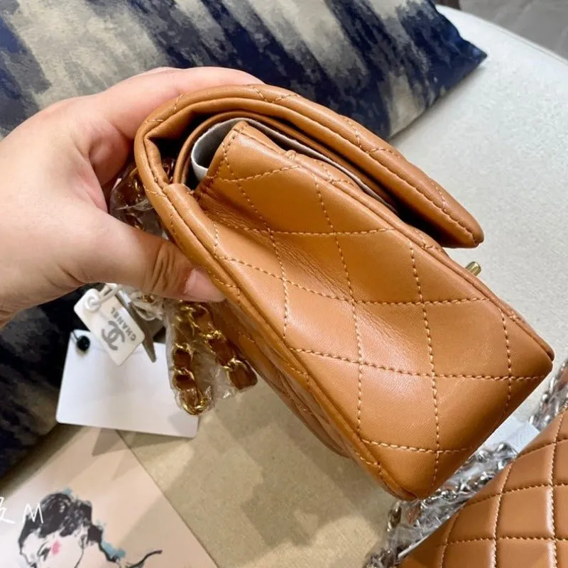 Bag ESMEE - Classic Flap Camel Premium-grade Durable materials Lambskin Double