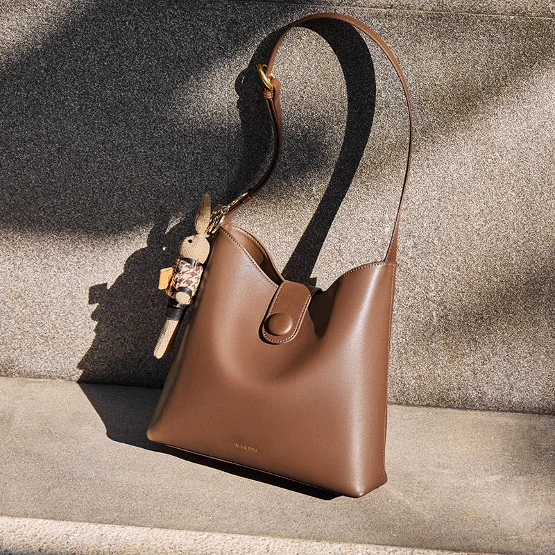 Bag Leather Brown Shoulder Medium Retro High-demand Early-bird deal