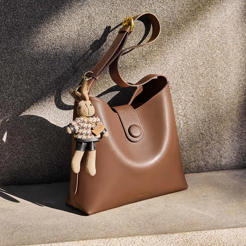 Bag Leather Brown Shoulder Medium Retro High-demand Early-bird deal