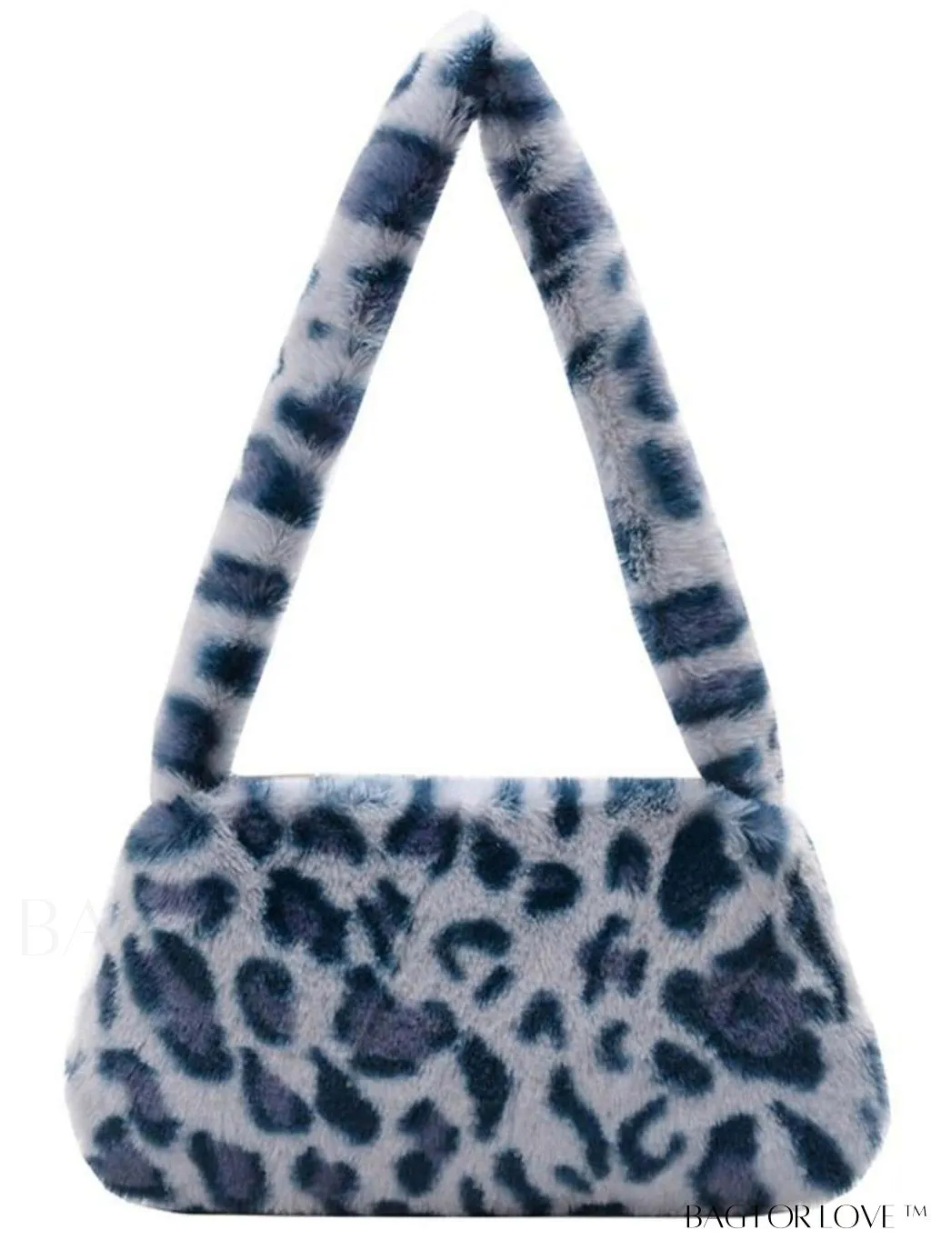 BagForLove - Stylish Leopard Print Fluffy Shoulder Bag - Trendy, Durable, Polyester with Zipper Closure