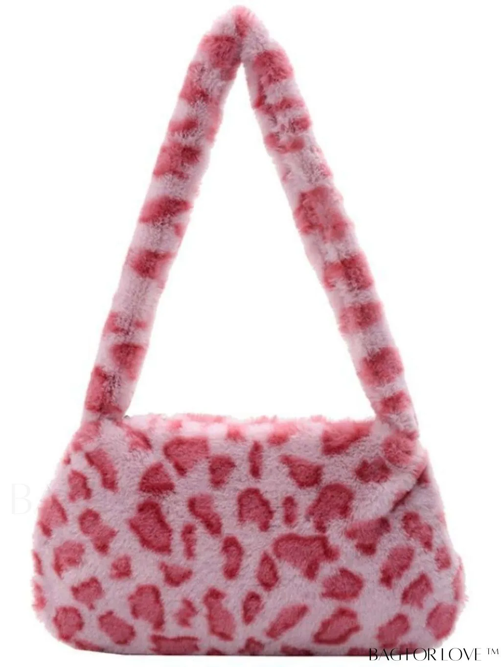 BagForLove - Stylish Leopard Print Fluffy Shoulder Bag - Trendy, Durable, Polyester with Zipper Closure