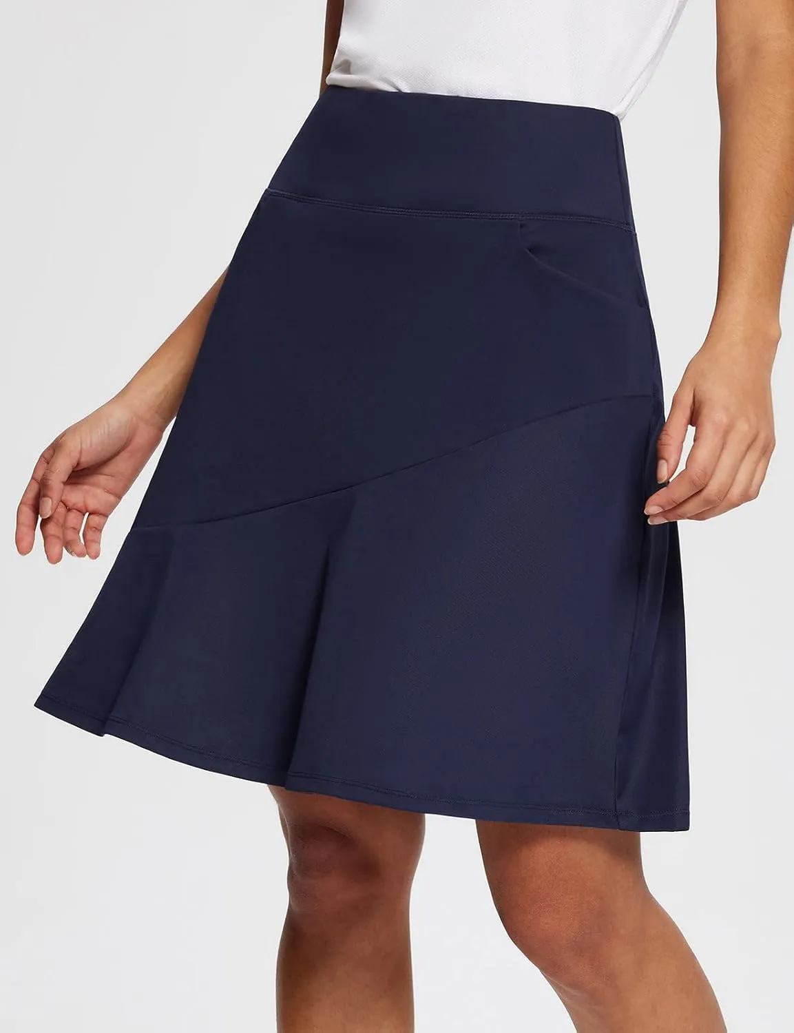 baleaf 20" Skorts for Woman Golf Skirts Knee Length Tennis Casual Athletic Long Skirt Pickleball Pockets Modest Ruffle