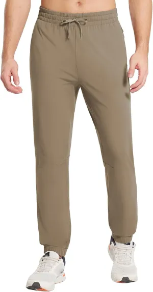 baleaf Men's Fleece Lined Joggers Winter Athletic Sweatpants Thermal Hiking Workout Running Pants with Zipper Pockets
