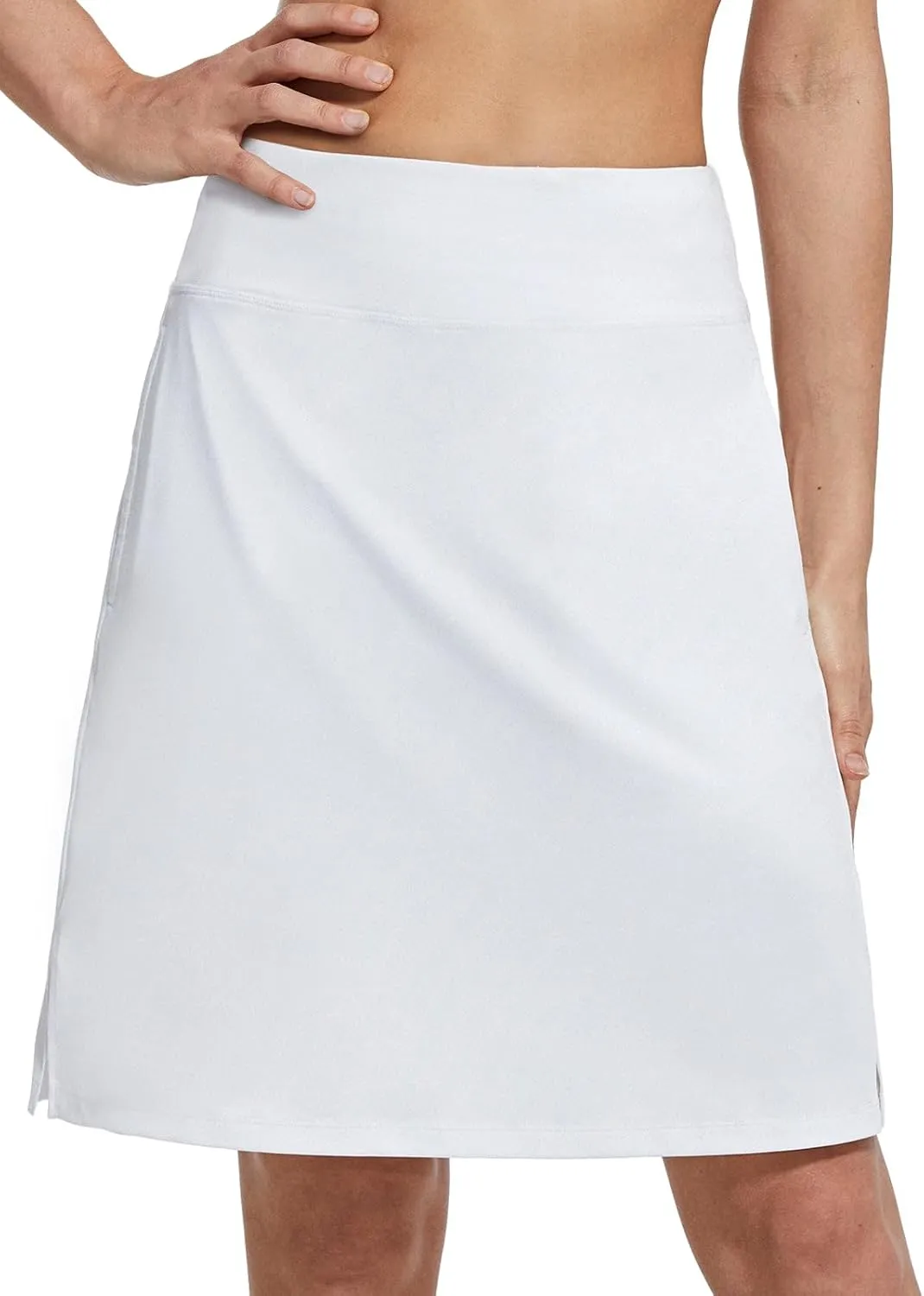 baleaf Women's 20" Golf Skirts Knee Length Skorts Athletic Modest Long Acitive Casual Pockets UV Protection