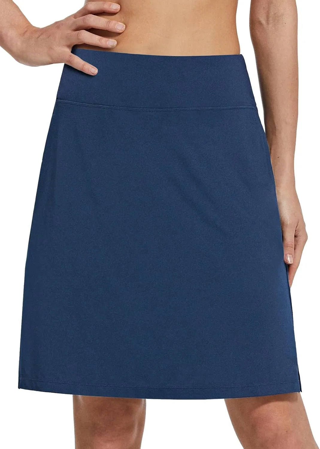baleaf Women's 20" Golf Skirts Knee Length Skorts Athletic Modest Long Active Casual Pockets UV Protection