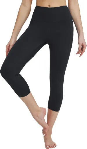 baleaf Women's Capri Leggings with Pockets High Waisted Workout Yoga Running Gym Pants for Casual Summer