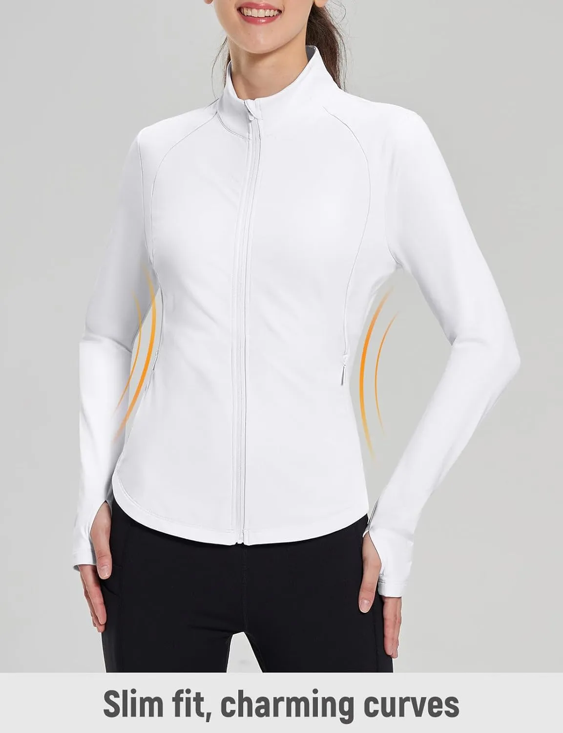 baleaf Women's Fleece Running Jacket Water Resistant Full Zip Winter Cold Weather Gear Thermal Cycling Workout Jackets