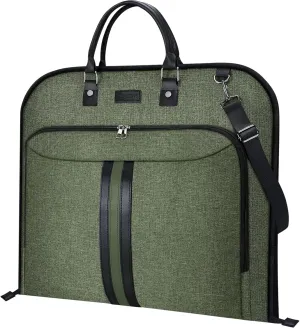 BALEINE Travel Garment Bag, Travel Suit Bag for Men, 42'' Waterproof Carry on Garment Bag for Hanging Clothes, Garment Duffel Bag for Travel Business (Green)