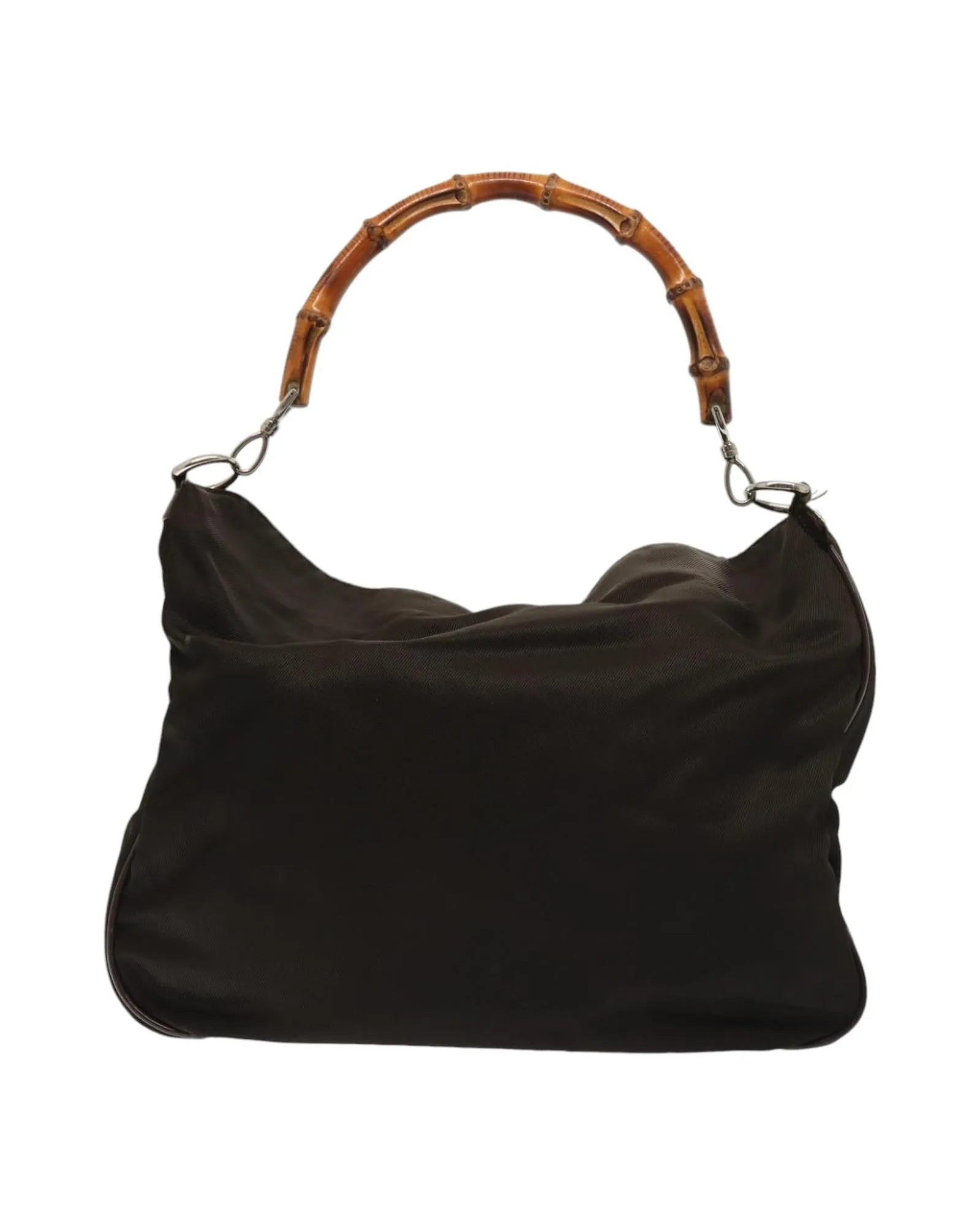 Bamboo Shopper Tote Bag Brown Nylon