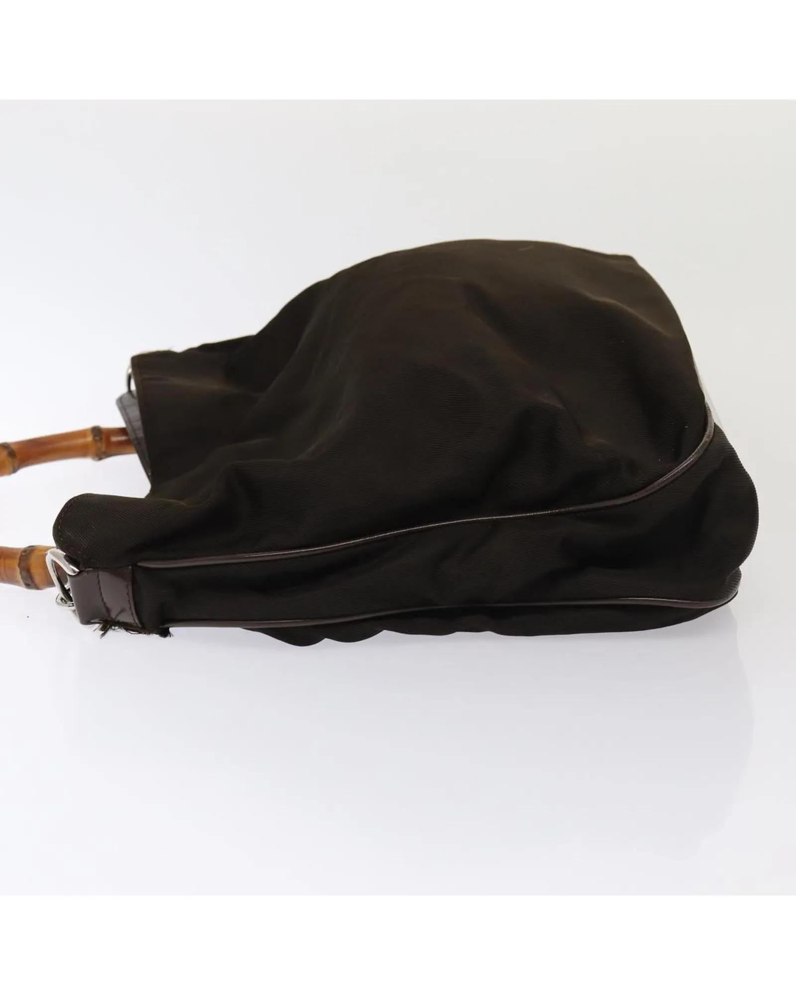 Bamboo Shopper Tote Bag Brown Nylon