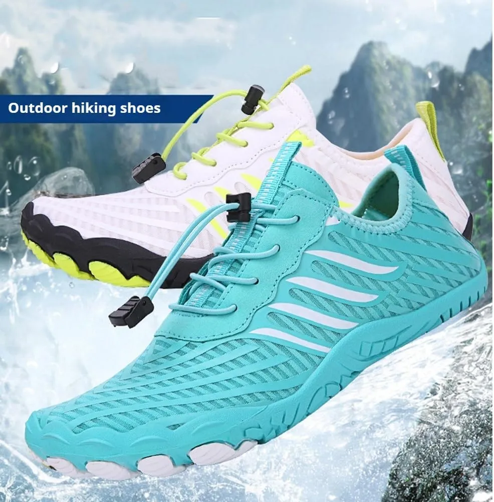 Barefoot Shoes Women & Men, Non-Slip Breathable Waterproof Wide Toe Running Walking Barefoot Shoes Unisex(A White,6men/8women)