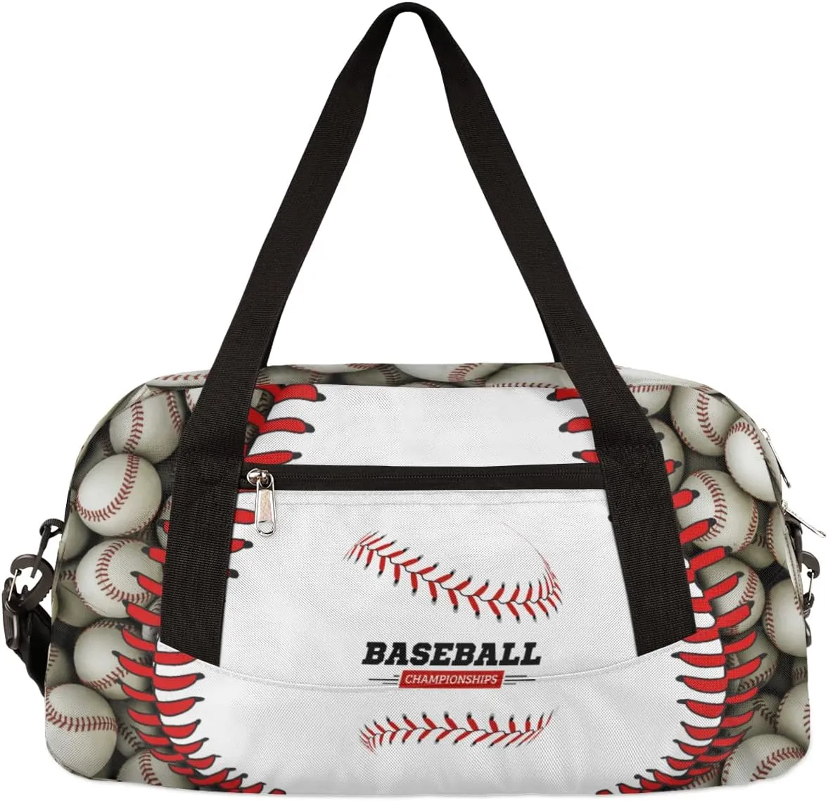 Baseball Stitches Kids Duffel Bag for Girls Boys Teens, Baseball Pattern Dance Bag Overnight Small Duffel Bag Carry On Weekend Sports Gym Travel Bag for School Practice Gymnastics Ballet