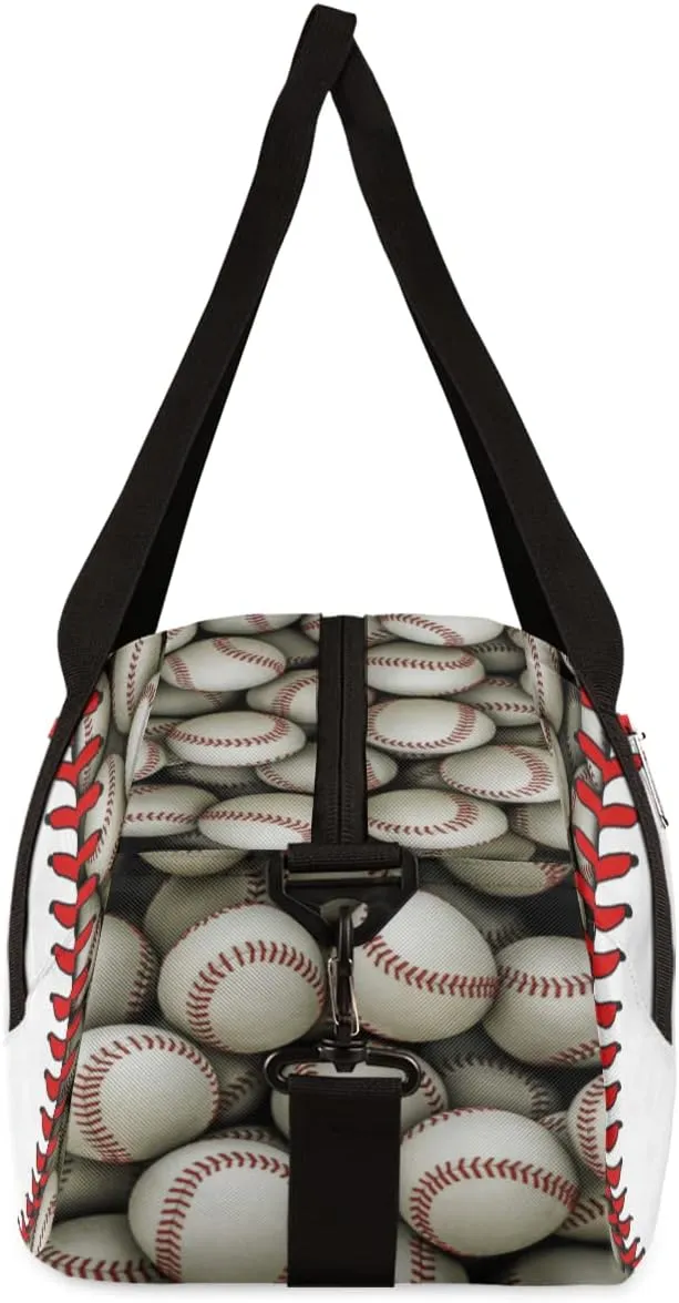 Baseball Stitches Kids Duffel Bag for Girls Boys Teens, Baseball Pattern Dance Bag Overnight Small Duffel Bag Carry On Weekend Sports Gym Travel Bag for School Practice Gymnastics Ballet