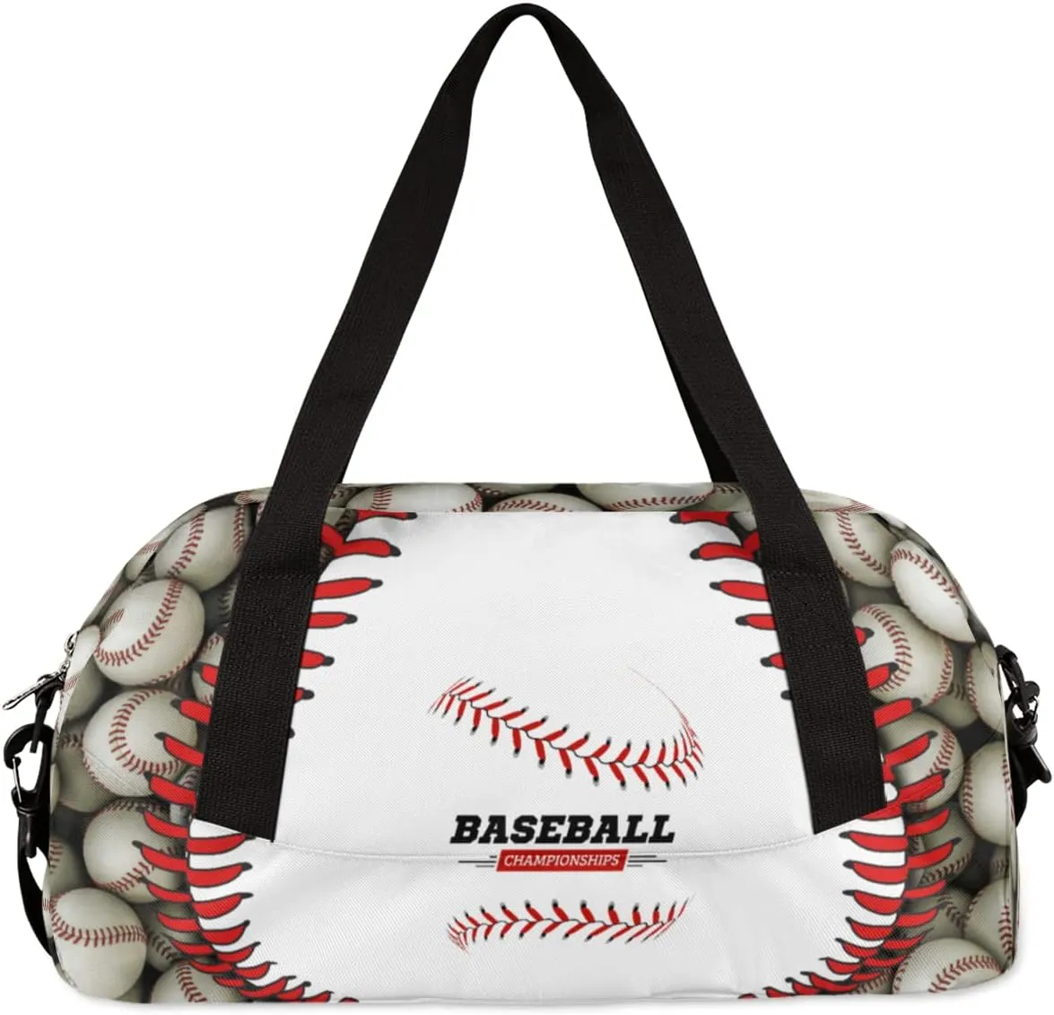 Baseball Stitches Kids Duffel Bag for Girls Boys Teens, Baseball Pattern Dance Bag Overnight Small Duffel Bag Carry On Weekend Sports Gym Travel Bag for School Practice Gymnastics Ballet