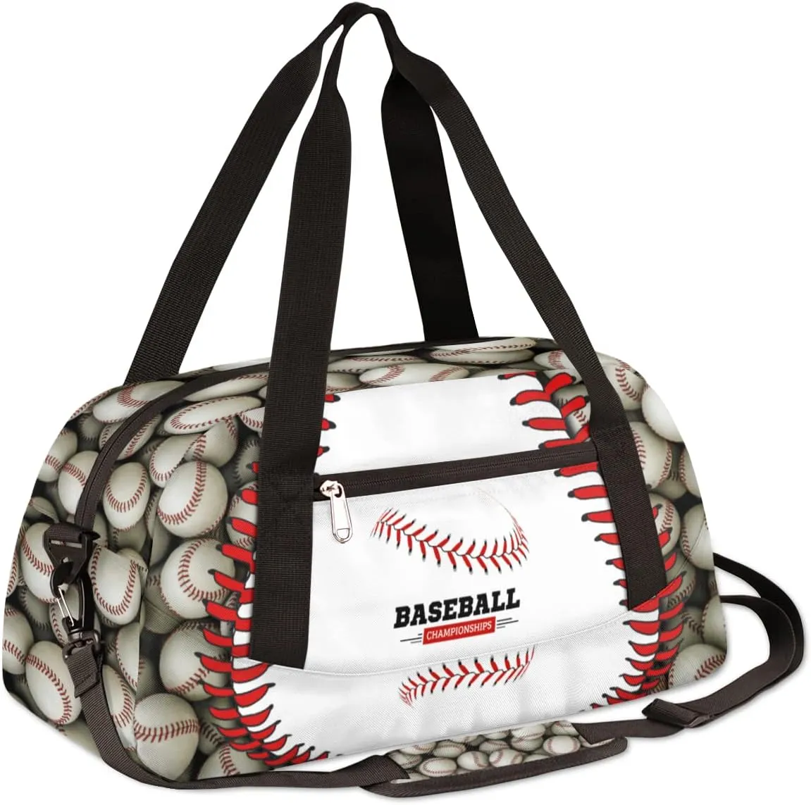 Baseball Stitches Kids Duffel Bag for Girls Boys Teens, Baseball Pattern Dance Bag Overnight Small Duffel Bag Carry On Weekend Sports Gym Travel Bag for School Practice Gymnastics Ballet