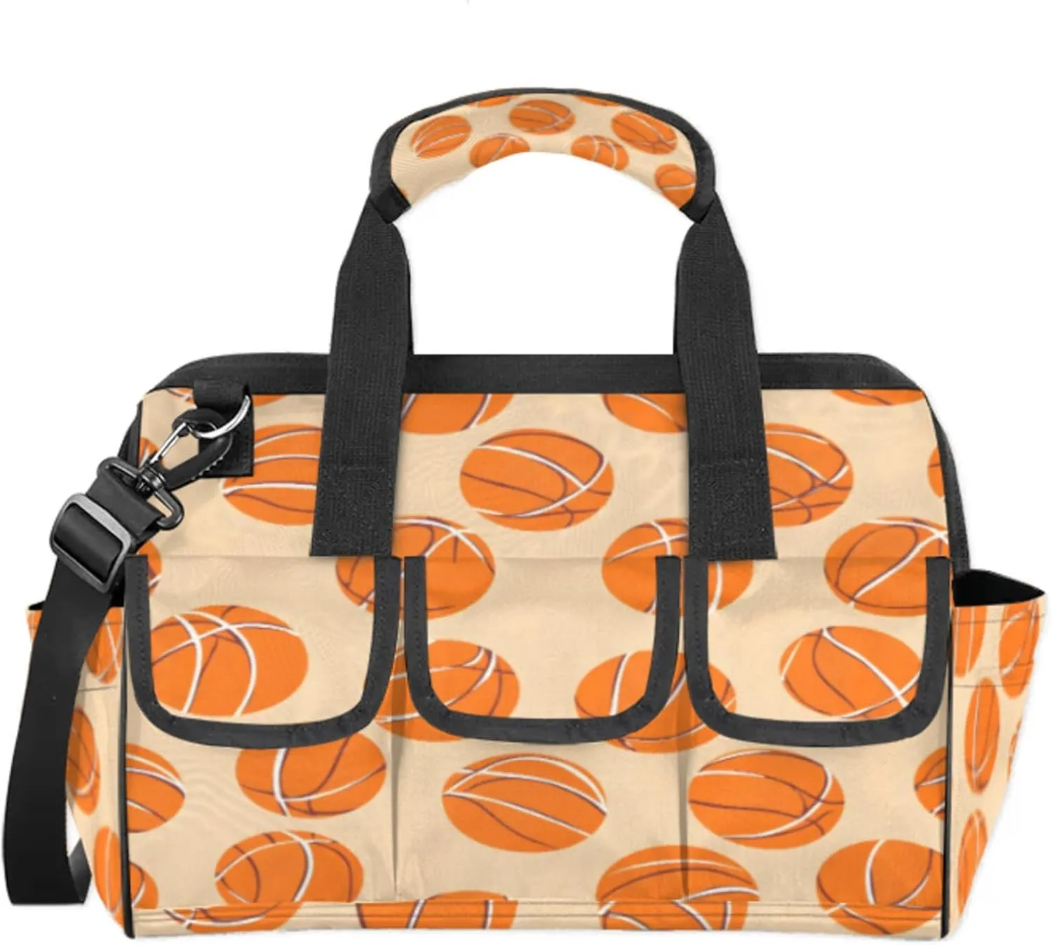 Basketball Tool Bags for Men and Women Sports Heavy Duty Tool Tote Organizer Bag for Electrician Carpenter Mechanic, Adjustable Shoulder Strap