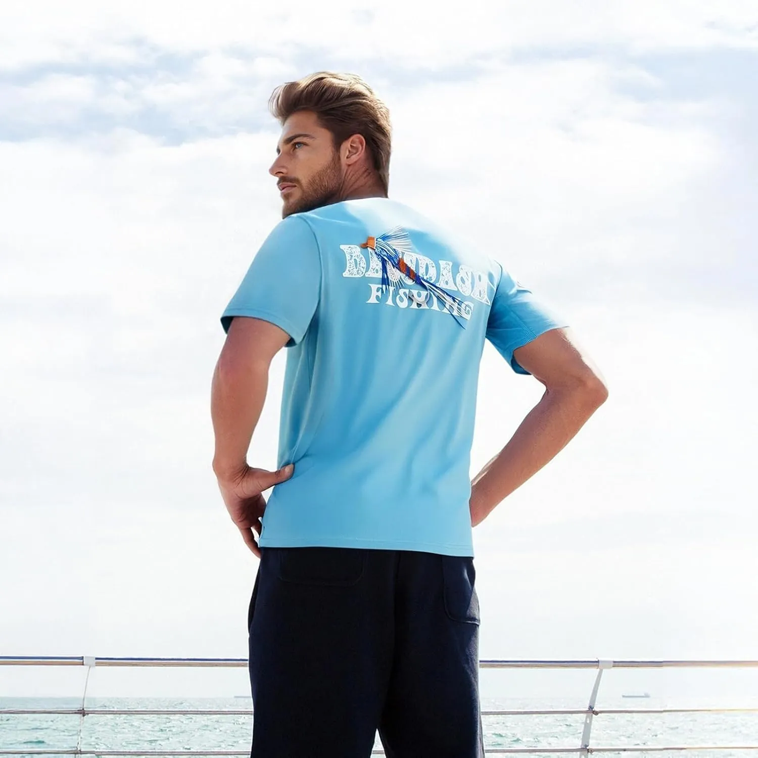 BASSDASH Men’s UPF 50  Fishing Graphic T-Shirts Pocket Short Sleeve Shirt Quick Dry UV Sun Protection Casual Outdoor FS46M