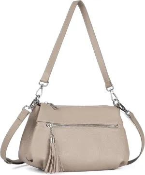 befen Genuine Leather Crossbody Hobo Purses for Women, Ladies Shoulder Bags Handbags with 2 Shoulder Straps