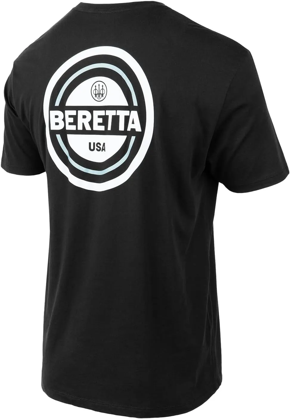 Beretta Men's USA 2.0 Durable Comfortable Fit Ribbed Crew Neck Logo Print Short Sleeve Active T-Shirt with Double-Needle Hem