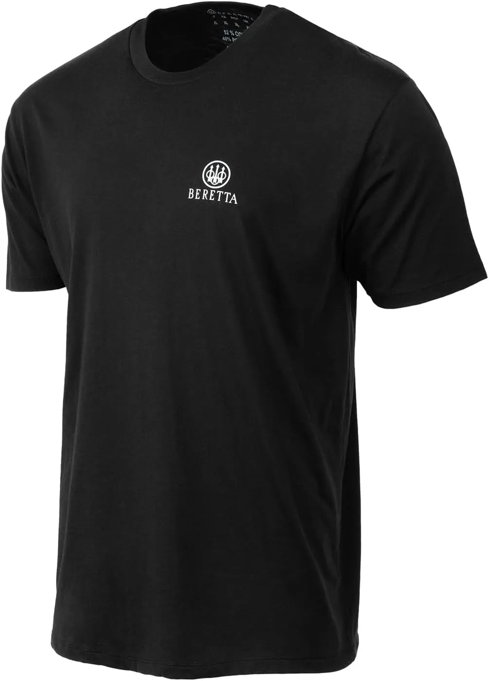 Beretta Men's USA 2.0 Durable Comfortable Fit Ribbed Crew Neck Logo Print Short Sleeve Active T-Shirt with Double-Needle Hem
